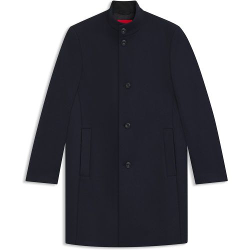 Manteau Regular en laine mélangée - HUGO - Modalova