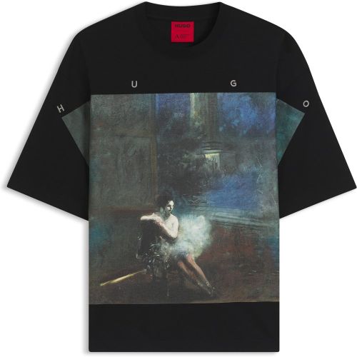 X apoh T-shirt Oversize en coton à motif ballerine artistique - HUGO - Modalova