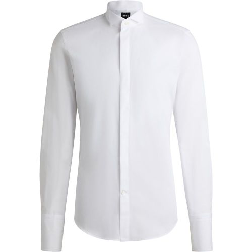 Chemise de Smoking Slim en popeline de coton facile à repasser - Boss - Modalova