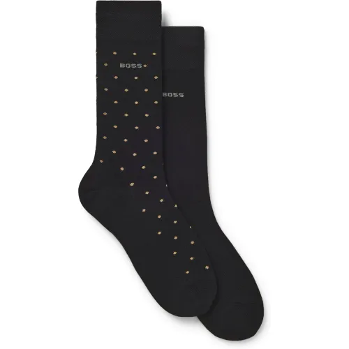 Lot de deux paires de chaussettes mi-mollet en bambou stretch - Boss - Modalova