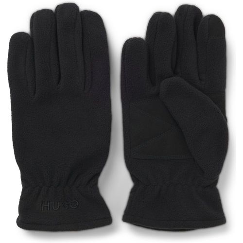 Gants en toison avec paumes en cuir suédé synthétique - HUGO - Modalova