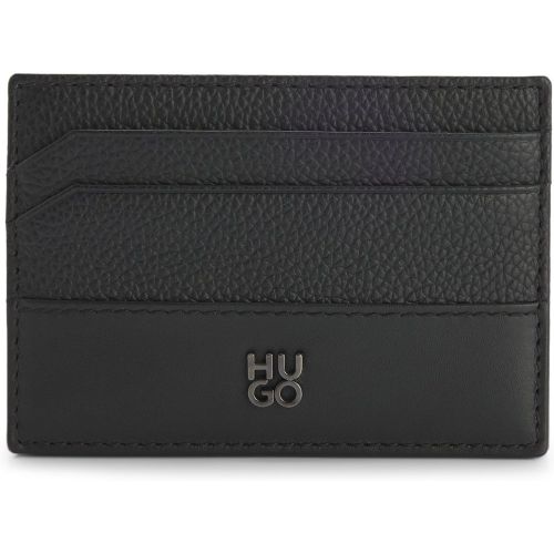 Porte-cartes en cuir à logo revisité - HUGO - Modalova