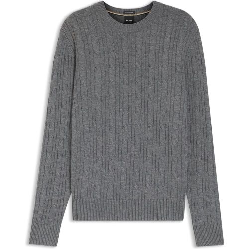Pull en maille torsadée de laine et cachemire - Boss - Modalova