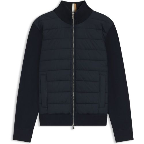 Veste en matières mélangées avec devant matelassé - Boss - Modalova