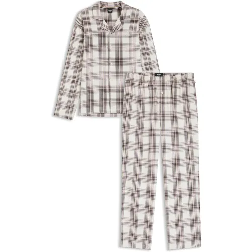 Pyjama en coton mélangé à carreaux, dans une boîte cadeau - Boss - Modalova