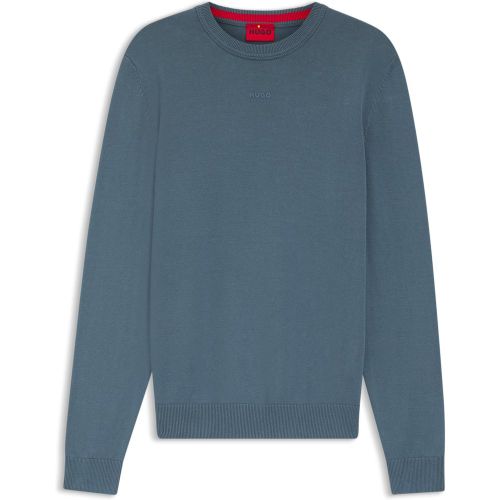 Pull Slim en coton avec logo - HUGO - Modalova