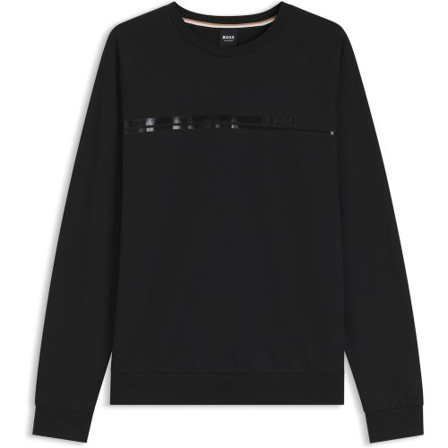 Sweat d’intérieur en coton avec logo sur la poitrine - Boss - Modalova