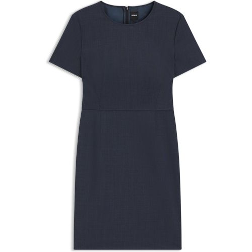 Robe habillée en laine vierge chinée - Boss - Modalova