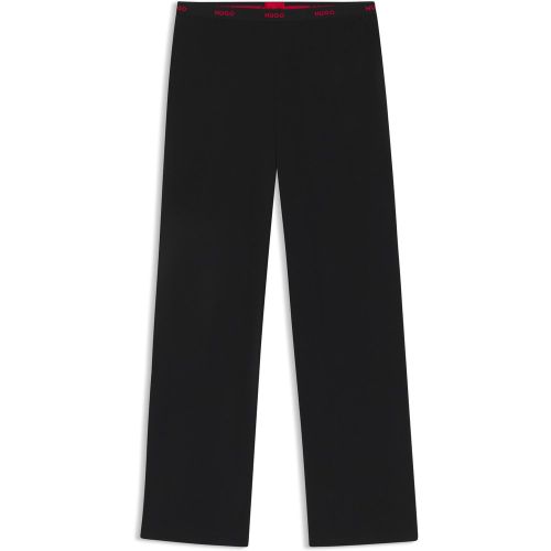 Bas de pyjama en coton stretch avec taille logotée - HUGO - Modalova