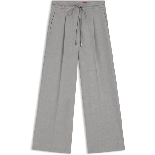 Pantalon Regular coupe large en tissu stretch chiné - HUGO - Modalova