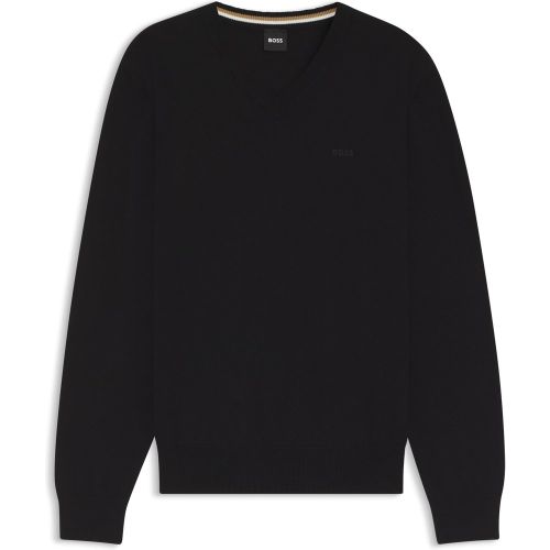 Pull à col V en coton - Boss - Modalova