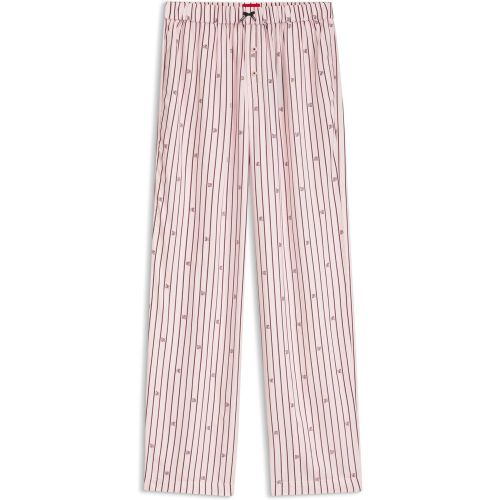 Bas de pyjama à rayures et logos empilés - HUGO - Modalova