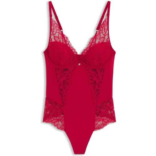 Body avec détails en dentelle et bijou au monogramme Double B - Boss - Modalova