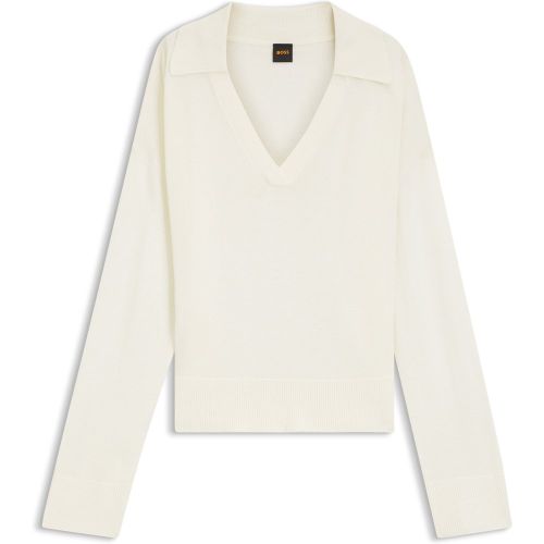 Pull coupe décontractée avec col ouvert - Boss - Modalova