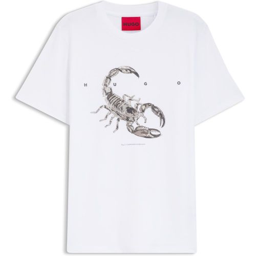 T-shirt en jersey de coton avec logo espacé - HUGO - Modalova