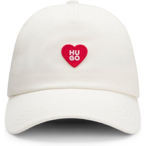 Casquette en twill de coton avec logo cœur - HUGO - Modalova