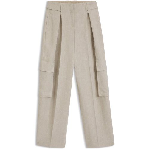 Pantalon Regular en lin mélangé à chevrons - Boss - Modalova