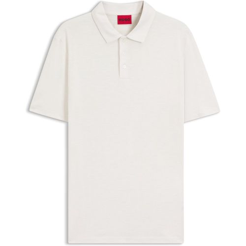 Polo Slim Fit en coton interlock flammé - HUGO - Modalova