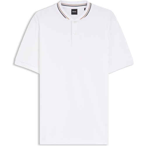 Polo en piqué de coton à encolure Henley - Boss - Modalova