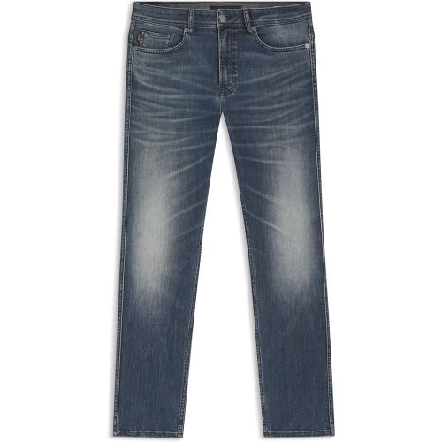Jean Slim Delaware en denim stretch bleu-noir - Boss - Modalova
