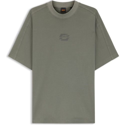 T-shirt en coton interlock avec motif logo - Boss - Modalova