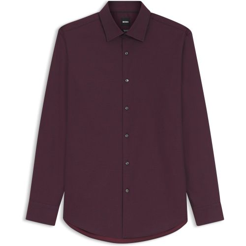 Chemise Regular en coton stretch ratière facile à repasser - Boss - Modalova