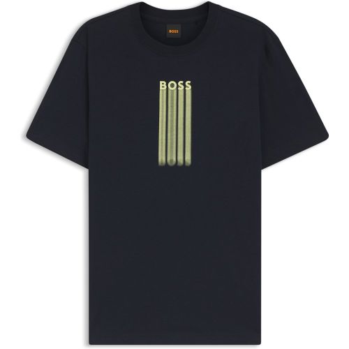 T-shirt en jersey de coton à logo artistique - Boss - Modalova