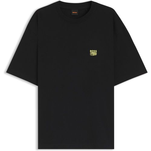 T-shirt en jersey de coton avec motif Brutalism - Boss - Modalova