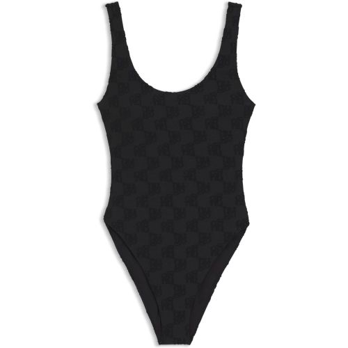Maillot de bain en éponge stretch à logos revisités - HUGO - Modalova