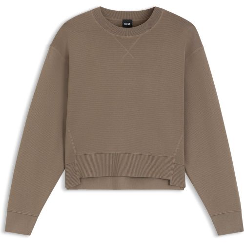 Pull coupe carrée en maille stretch - Boss - Modalova