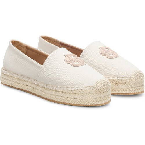 Espadrilles en toile à monogramme Double B - Boss - Modalova