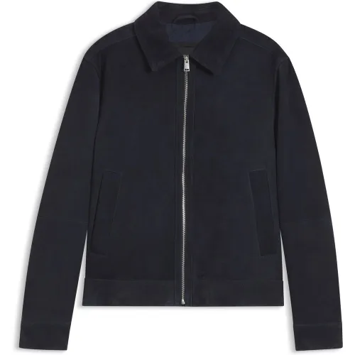 Veste en cuir suédé - Boss - Modalova