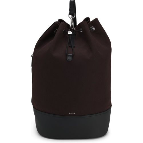Sac seau en toile avec finitions en similicuir - Boss - Modalova