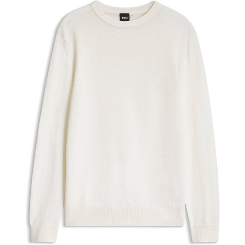 Pull en laine vierge mélangée aux différentes structures - Boss - Modalova