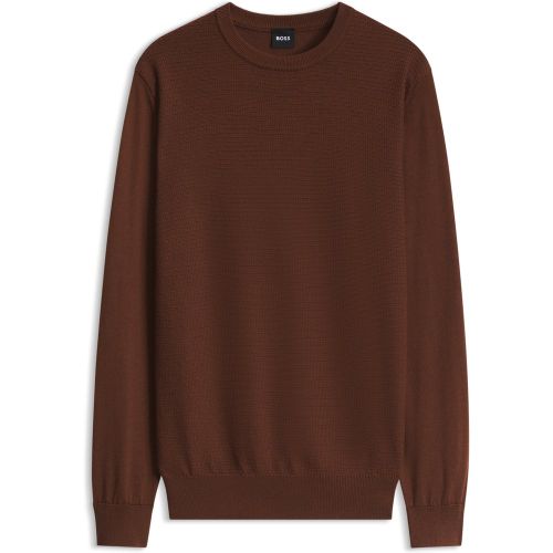 Pull en laine vierge mélangée aux différentes structures - Boss - Modalova