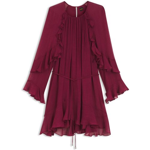 Robe à manches évasées avec ceinture - Boss - Modalova