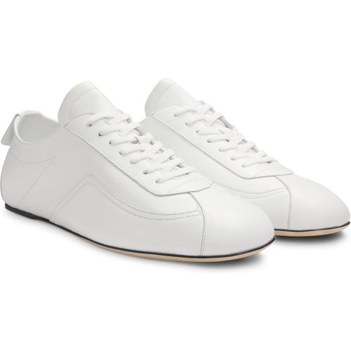 Baskets en cuir nappa avec logo en relief - Boss - Modalova