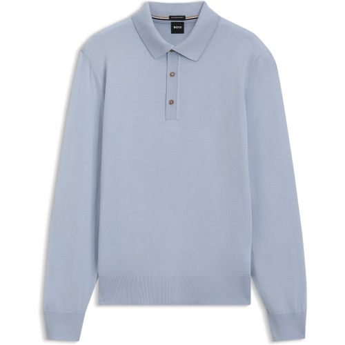 Pull col polo en laine mérinos - Boss - Modalova