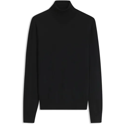 Pull en laine mérinos extra fine avec col cheminée - Boss - Modalova