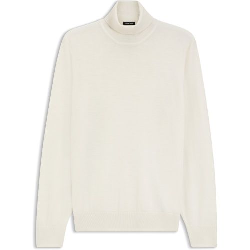 Pull en laine mérinos extra fine avec col cheminée - Boss - Modalova