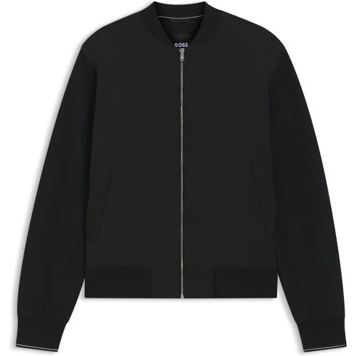 Sweat zippé matelassé en matières mélangées - Boss - Modalova