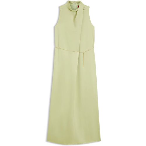 Robe longue en satin avec ceinture chaîne amovible - HUGO - Modalova