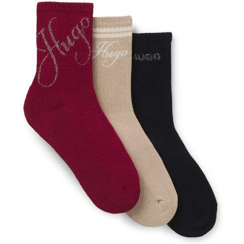 Lot de trois paires de chaussettes mi-mollet - HUGO - Modalova