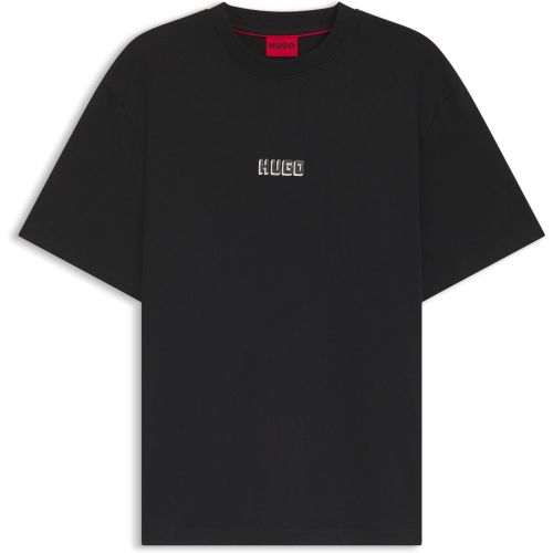 T-shirt en jersey de coton avec logo - HUGO - Modalova
