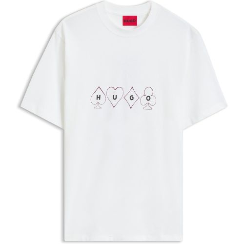 T-shirt en jersey de coton à imprimé artistique - HUGO - Modalova