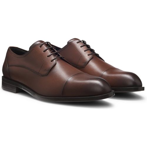 Chaussures derby en cuir à bout droit - Boss - Modalova