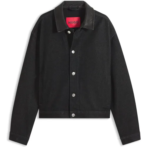 Veste en denim de coton à l’aspect brut - HUGO - Modalova