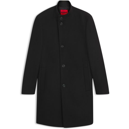 Manteau décontracté en laine vierge mélangée - HUGO - Modalova