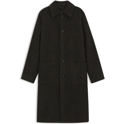 Manteau Relaxed en alpaga et laine à carreaux - Boss - Modalova