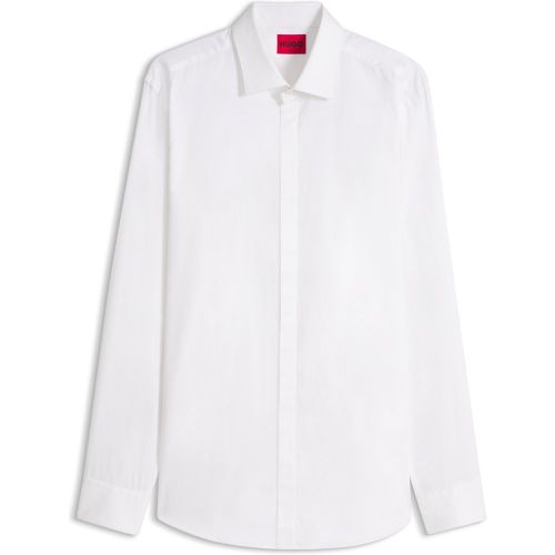 Chemise Slim en coton à boutons dissimulés sur le devant - HUGO - Modalova